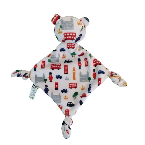 Historic Royal Palaces White Bear Lovey Security Blanket Knots Big Ben London - Picture 6 of 7